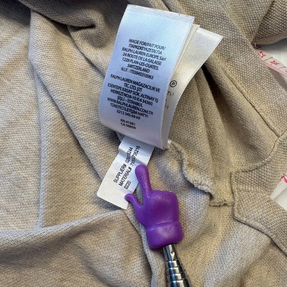Polo Ralph Lauren‎ Polo Shirt Mens XL Tan Classic Fit Short Sleeve Pony Logo - Picture 6 of 8
